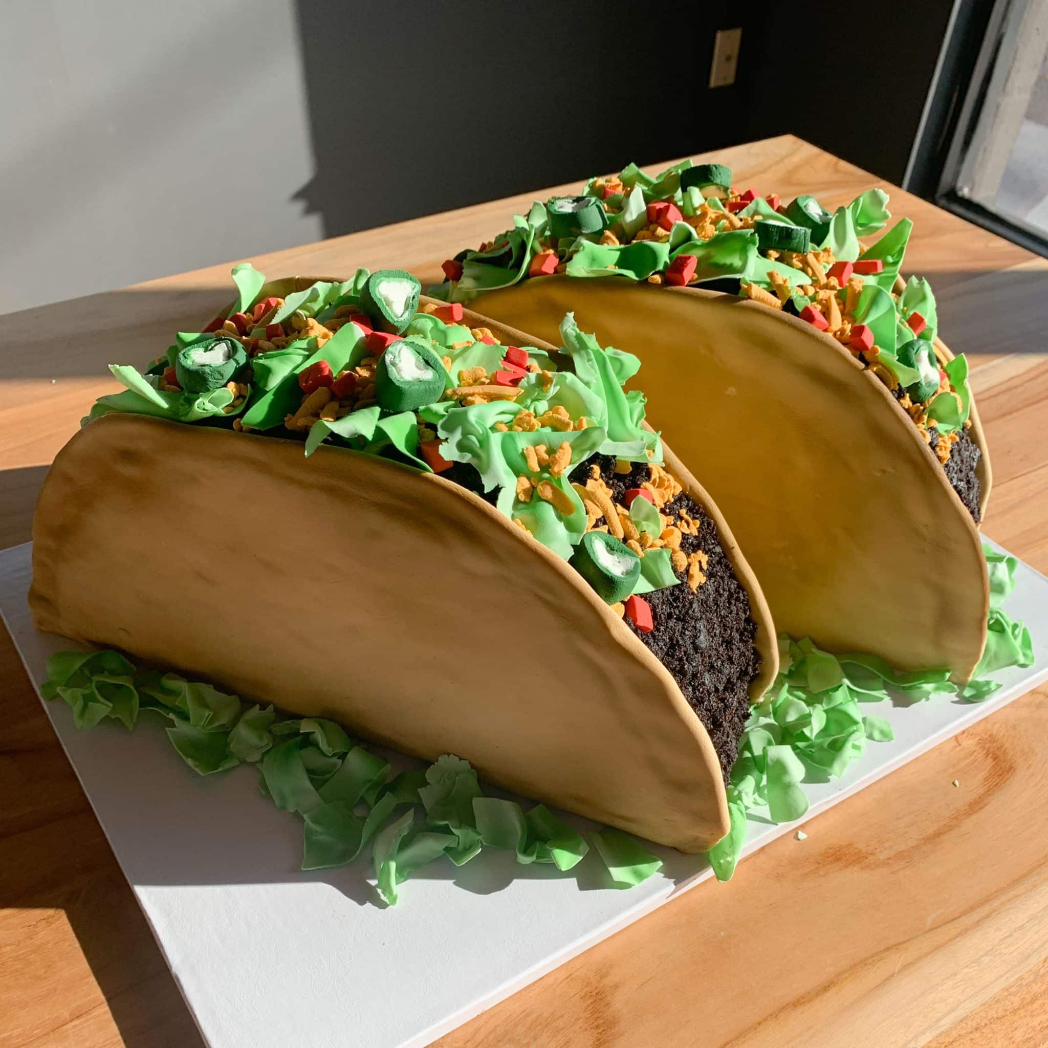 Taco Custom Shaped Cake