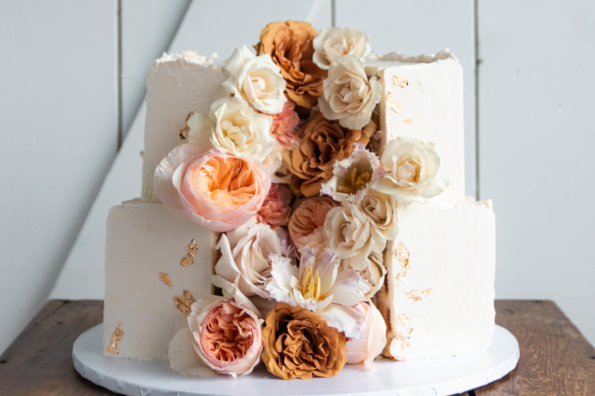 Floral Geode Wedding cake