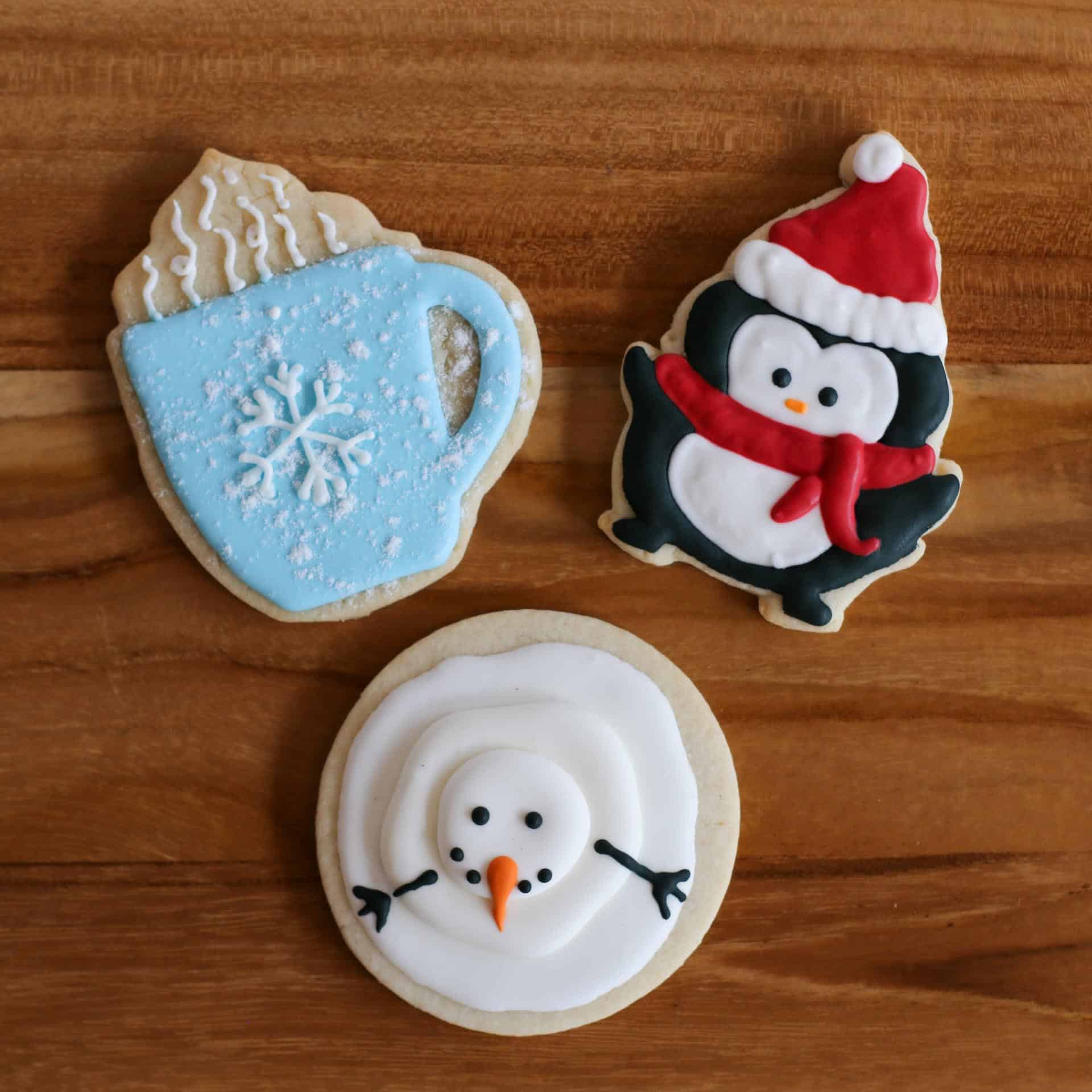 Cute Winter Themed Custom Sugar Cookies
