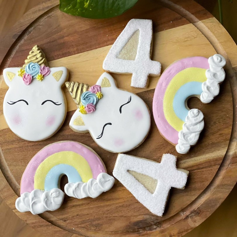 Unicorn custom sugar cookies