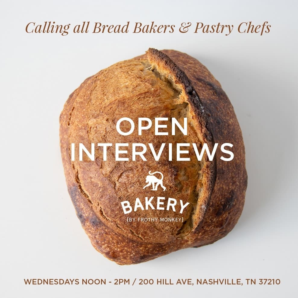Open Interviews for BAKERY by frothy monkey
