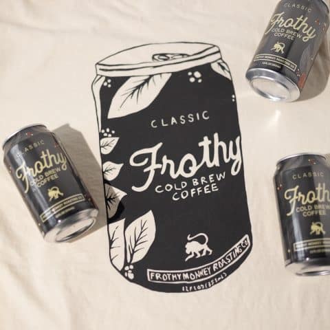 Frothy Cold Brew Can Illustration Tee
