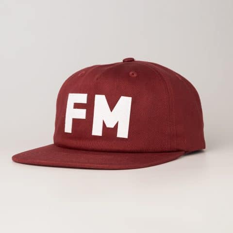 FM 5 Panel Strapback Hat (Maroon)