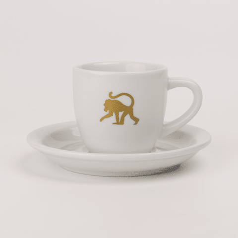 Frothy Monkey Espresso Mug & Saucer